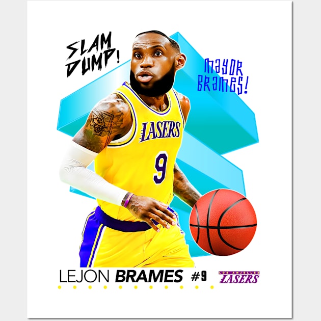 Dump Sports Basketball - LeJon Brames Wall Art by Defunctland